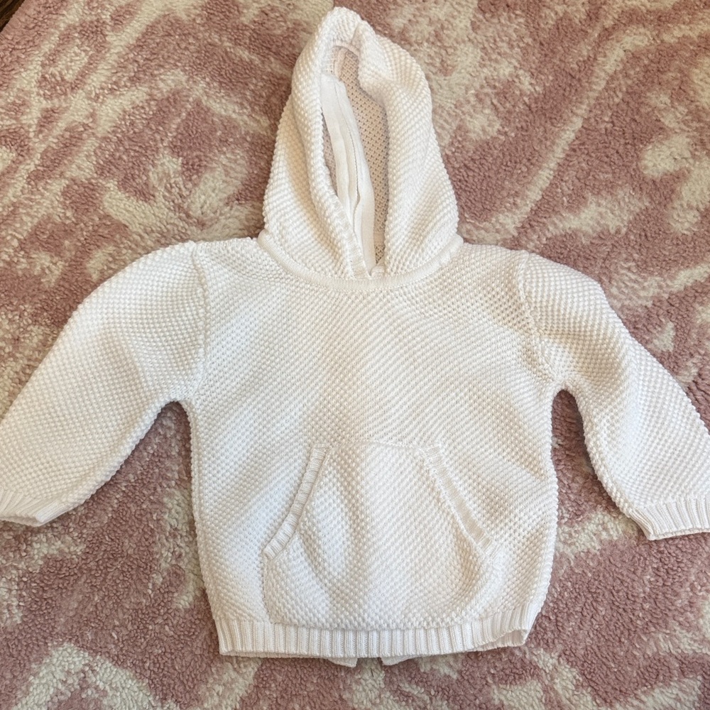 Kissy Kissy White Textured Kids Sweater
